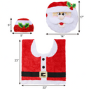 Christmas Santa Theme Bathroom Decoration Set, 5 Pcs