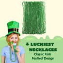 36Pcs St Patrick's Day Green Bead Necklaces