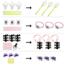 Spider Theme Glow Sticks Kit, 33 Pcs