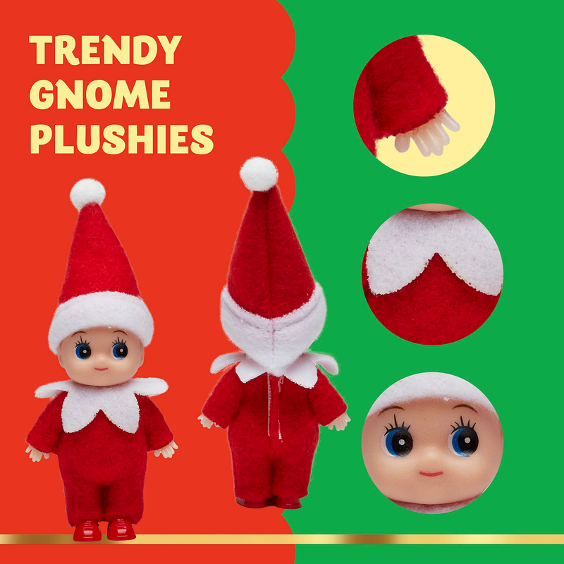 2 Pcs Red Tiny Baby Elf Doll Christmas