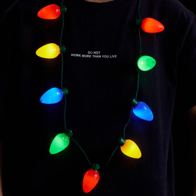 3Pcs Christmas Nacklace 9 Light Bulbs