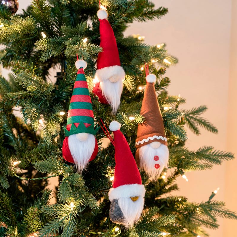 Gingerbread, Penguin, Elf and Santa Gnome Set