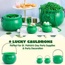 4Pcs St.Patrick's Day Green Cauldrons with Handle