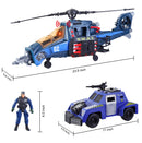 Police Combat Helicopter Toy Set