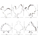 Thanksgiving Turkey Cookie Cutter Set, 6 pcs