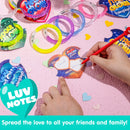 28Pcs Glow Sticks Bracelets with Kids Valentines Cards for Valentines Party Favors