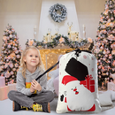 Drawstring Burlap Santa Sacks, 3 Pcs