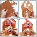 Christmas EVA Foam Gingerbread House, 2 Pack