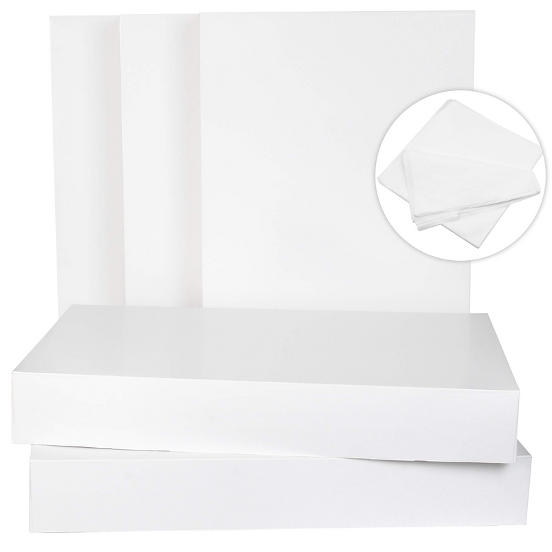 Christmas White Gift Boxes with Lids, 18 Piece