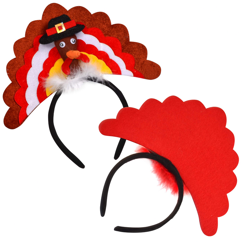 Turkey and Drumstick Headbands, 2 Pack