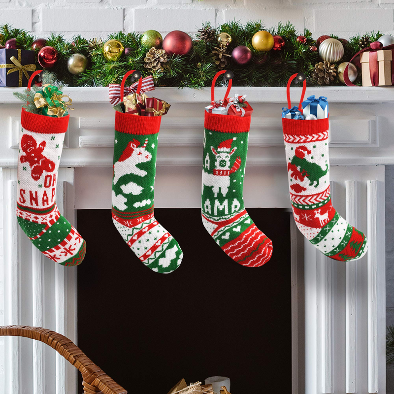 18” Christmas Stockings 4 Packs - JOYIN