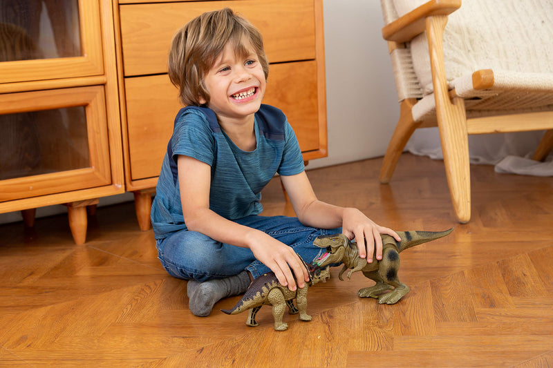 2 in 1 Dinosaurs (T-rex & Triceratops), 2 Pack