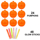 Pumpkin Shells and Glow Sticks, 72 Pcs