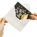 Graduation Cards (Black & Gold) with 9 Designs