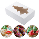 White Treat Boxes with Window, 24 Pcs