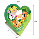Animal Building Blocks Valentines Heart Boxes Filled for Kids Valentines Cards