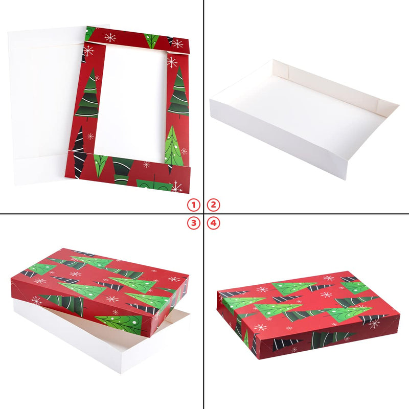 Shirt Wrap Boxes with Lid and Base, 12 Pcs