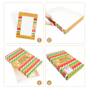 Kraft Alike Assorted 3 Dimensions Shirt Gift Set of Boxes with Cute & Generic Design Set with Stickers, 24 Pcs