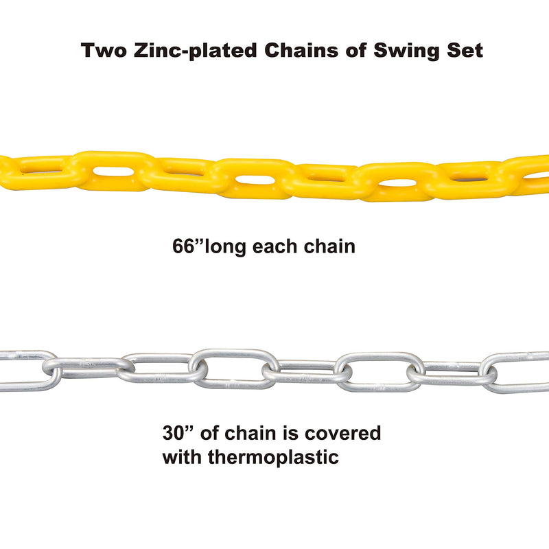 TURFEE -  Green Swing Seats with 66in Chain,  2 Pack