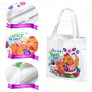 3Pcs Easter Canvas Tote Bags for Easter Egg Hunt