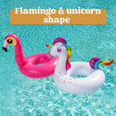 Sloosh - 39in Unicorn And Flamingo Pool Float Bundle, 2 Pcs
