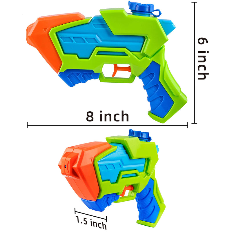 SLOOSH - 4 Pcs Aqua Phaser Medium Water Pistols (Colored)