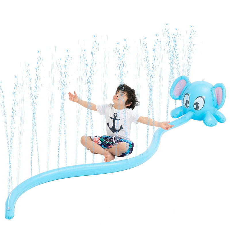 SLOOSH - Blow Up Elephant Sprinkler Toy, Blue