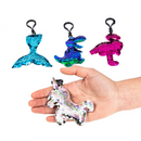 24 Pieces Design Multicolor Flip Sequin Keychain
