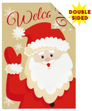 Christmas Burlap Welcome Flag, 2 Pack