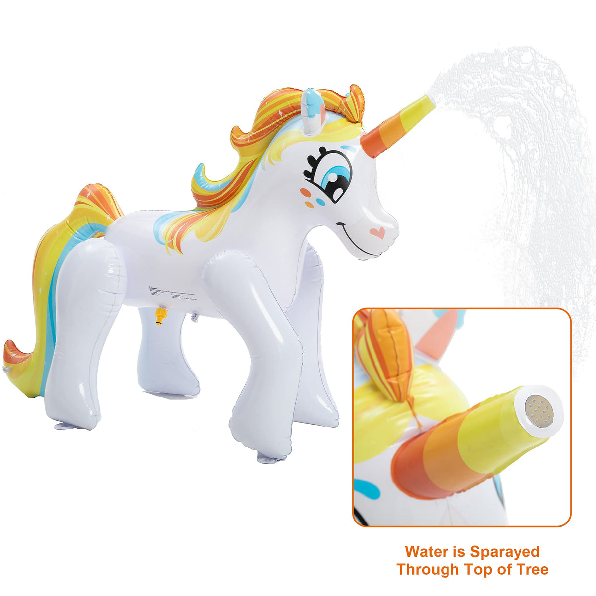 Aazon.co: Sloosh Inflatable Ride A Unicorn Costue Sprinkler Arch