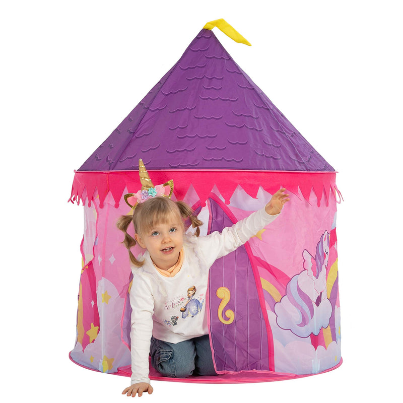 Unicorn Pink Castle Tents (54in x 41.5in) for Kids