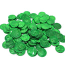 Lucky Leprechaun Plastic Coins And Large Green Cauldron