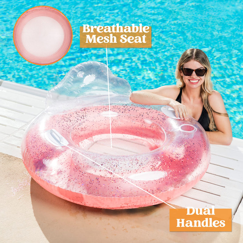SLOOSH - Inflatable Pool Lounger Float with Backrest, 3 Pack