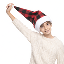 Red Christmas Plaid Hat, 8 Pack