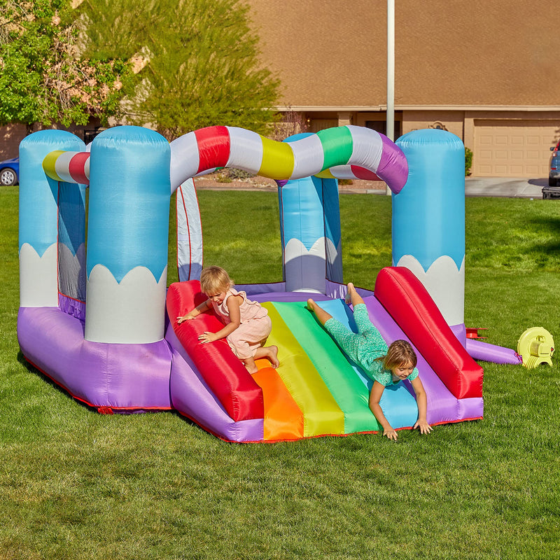 TURFEE - Rainbow Inflatable Jumper Bounce House