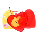 28Pcs Glow In The Dark Mochi Squishy Toys Filled Hearts Set with Kids Valentines Cards