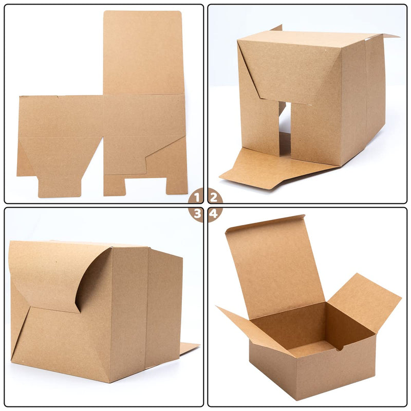 Brown Kraft Paper Gift Box, 18 Pcs