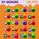 Halloween Assorted Stamps Kids Self-Ink Stamps, 50 Pcs