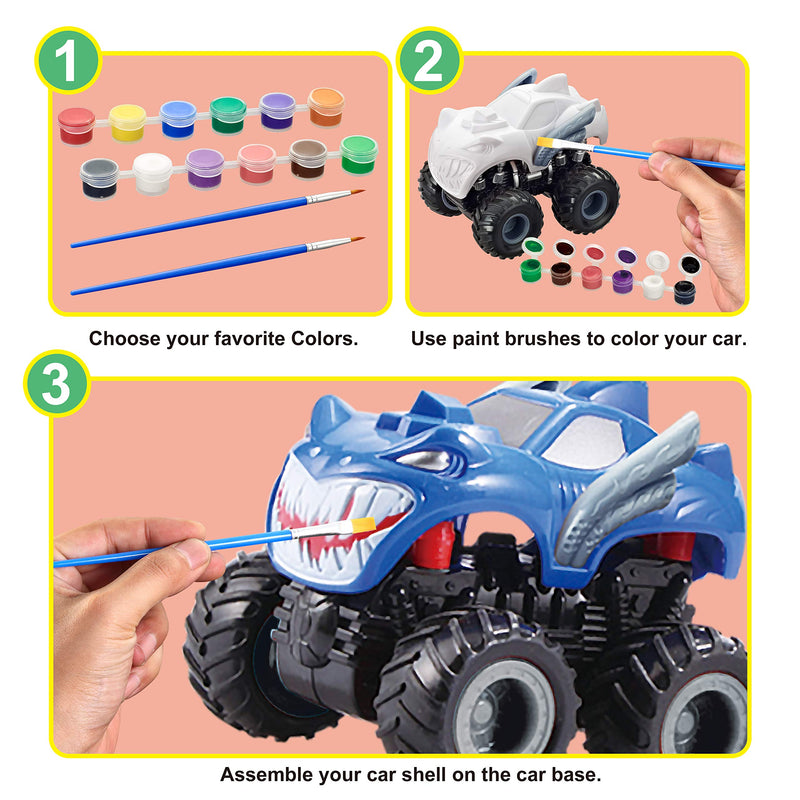 JOYIN Kids Craft Kit Build & Paint Your Own Wooden Race Car Art & Craft Kit  DIY Toy Make Your Own Car Truck Toy Construct and Paint Craft Kit,  Christmas Gifts for Kids : Toys & Games 