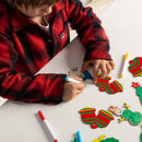 48 Pack Wooden Ornaments Craft Kit