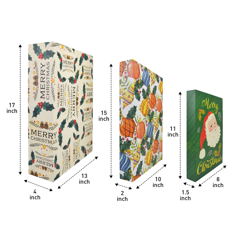 3 Size Assorted Shirt Gift Set of Boxes with Vintage Design Set Painting Design With Stickers, 24 Pcs