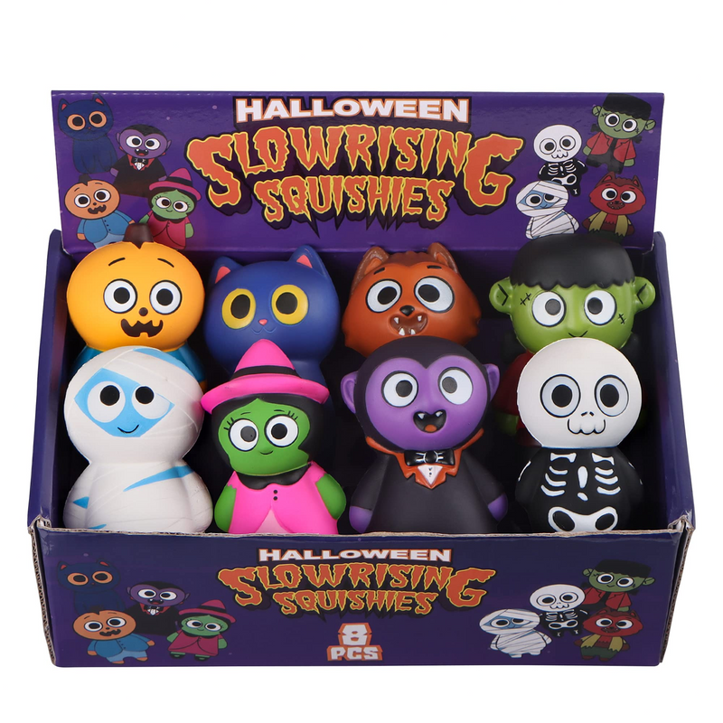 Halloween Slow Rising Squishy Figures, 8 Pcs