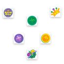 Mardi Gras Beaded Necklace Temporary Tattoos