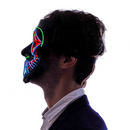 LED Scary Clown Cosplay Mask with 3 Lighting Modes