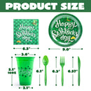 126Pcs St Patrick's Party Supplies Pack for 18 People