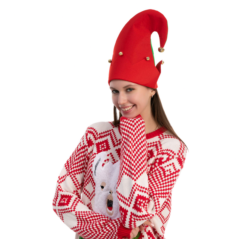 Unisex Christmas Elf Felt Hats, 3pcs