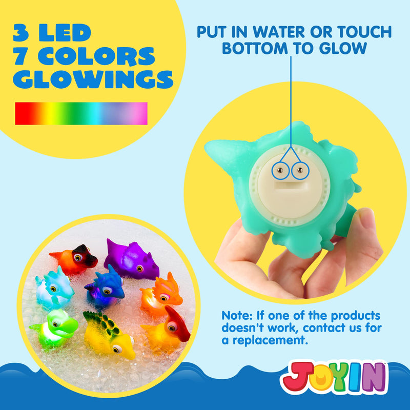 8 Packs Light-Up Bath Toys