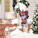 25in Tall Christmas Lighted Santa with Merry Christmas Sign