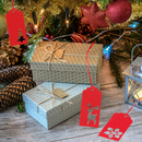 Red Kraft Paper Gift Tags, 200 Pcs