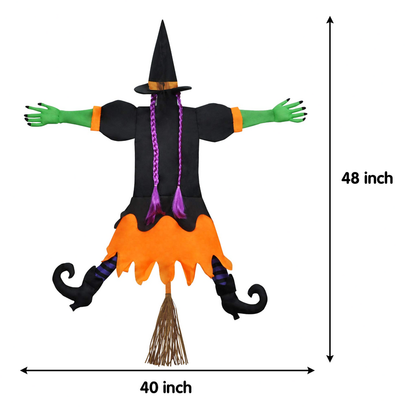 2 Pack Crashing Witch Into Tree Halloween Decoration